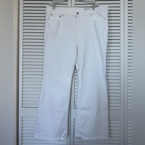 GAP Women's 70’s Flare High Rise White Jeans